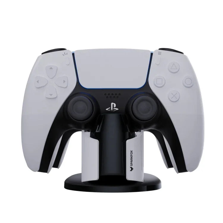 SPARKFOX W20P508 ที่ชาร์จคู่พร้อมที่จับชาร์จไร้สายแบบ Contacts สำหรับ PS5, สไตล์:, ที่ชาร์จ+สายข้อมูล+ปลั๊กชาร์จ, ที่ชาร์จ+สายข้อมูล