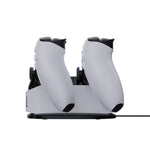 SPARKFOX W20P508 ที่ชาร์จคู่พร้อมที่จับชาร์จไร้สายแบบ Contacts สำหรับ PS5, สไตล์:, ที่ชาร์จ+สายข้อมูล+ปลั๊กชาร์จ, ที่ชาร์จ+สายข้อมูล