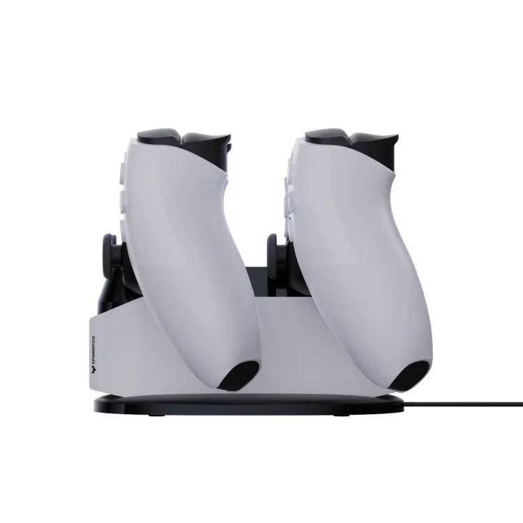 SPARKFOX W20P508 ที่ชาร์จคู่พร้อมที่จับชาร์จไร้สายแบบ Contacts สำหรับ PS5, สไตล์:, ที่ชาร์จ+สายข้อมูล+ปลั๊กชาร์จ, ที่ชาร์จ+สายข้อมูล