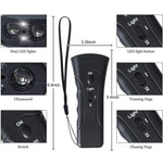 LED Flashlight Ultrasonic Dog Repeller Portable Dog Trainer, Single-headed Black, Single-headed Yellow, Double black