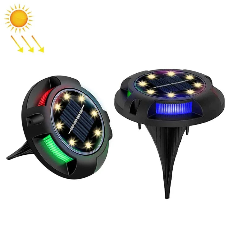 ไฟใต้ดินพลังงานแสงอาทิตย์หมุนได้ สำหรับสนามหญ้ากลางแจ้ง, สเปค:, 12 LEDs แสงขาว+น้ำเงิน (ตัวเครื่องอลูมิเนียม), 12 LEDs แสงอุ่น+น้ำเงิน (ตัวเครื่องอลูมิเนียม), 12 LEDs แสงขาว+สี (ตัวเครื่องอลูมิเนียม), 12 LEDs แสงอุ่น+สี (ตัวเครื่องอลูมิเนียม)