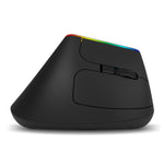 เมาส์ไร้สาย Bluetooth แนวตั้ง DELUX M618C 6 ปุ่ม 1600 DPI โหมดคู่ พร้อมไฟ RGB, รุ่น M618C (สีขาว), M618C (สีดำ)