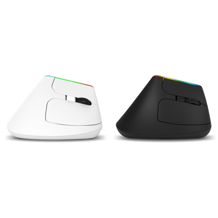 เมาส์ไร้สาย Bluetooth แนวตั้ง DELUX M618C 6 ปุ่ม 1600 DPI โหมดคู่ พร้อมไฟ RGB, รุ่น M618C (สีขาว), M618C (สีดำ)