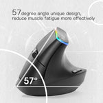 เมาส์ไร้สาย Bluetooth แนวตั้ง DELUX M618C 6 ปุ่ม 1600 DPI โหมดคู่ พร้อมไฟ RGB, รุ่น M618C (สีขาว), M618C (สีดำ)