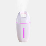 เครื่องฟอกอากาศในรถและบ้านแบบเสียบ USB พร้อมไฟสีสันและเครื่องเพิ่มความชื้น สีชมพู, น้ำเงิน, เขียว