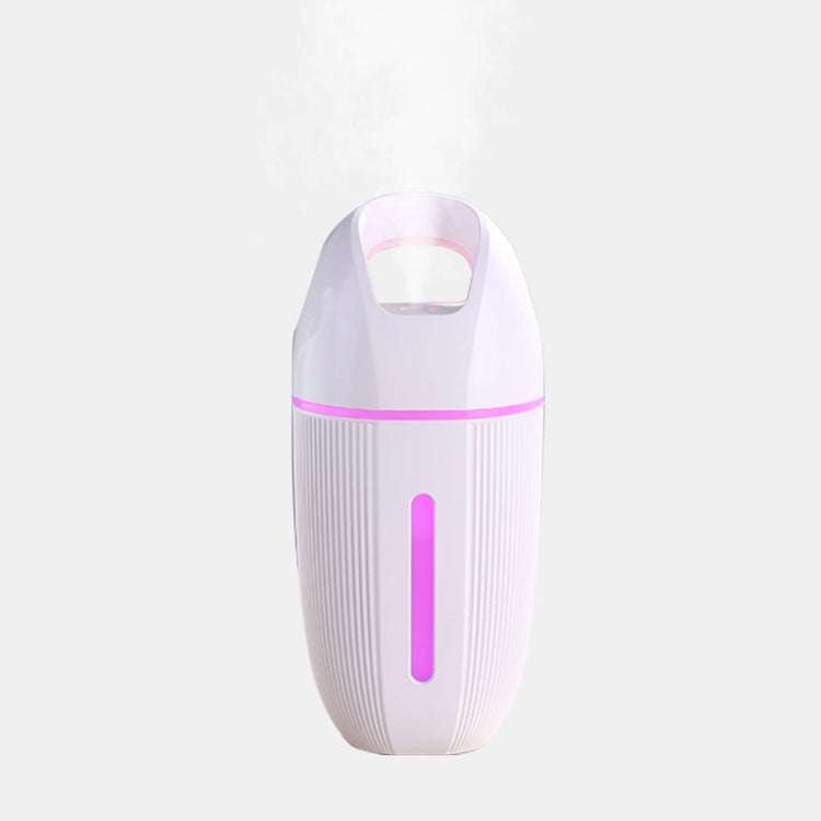 เครื่องฟอกอากาศในรถและบ้านแบบเสียบ USB พร้อมไฟสีสันและเครื่องเพิ่มความชื้น สีชมพู, น้ำเงิน, เขียว