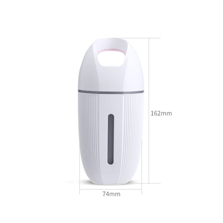เครื่องฟอกอากาศในรถและบ้านแบบเสียบ USB พร้อมไฟสีสันและเครื่องเพิ่มความชื้น สีชมพู, น้ำเงิน, เขียว