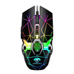 เมาส์เกมกลไก LEAVEN 7 ปุ่ม 4000 DPI มีสาย USB สำหรับคอมพิวเตอร์สำนักงาน พร้อมไฟ RGB, สายยาว 1.5 ม., รุ่น S30 สีดำ, S30 สีขาว, S30 สีชมพู, S10 สีดำ