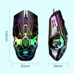 เมาส์เกมกลไก LEAVEN 7 ปุ่ม 4000 DPI มีสาย USB สำหรับคอมพิวเตอร์สำนักงาน พร้อมไฟ RGB, สายยาว 1.5 ม., รุ่น S30 สีดำ, S30 สีขาว, S30 สีชมพู, S10 สีดำ