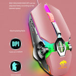 เมาส์เกมกลไก LEAVEN 7 ปุ่ม 4000 DPI มีสาย USB สำหรับคอมพิวเตอร์สำนักงาน พร้อมไฟ RGB, สายยาว 1.5 ม., รุ่น S30 สีดำ, S30 สีขาว, S30 สีชมพู, S10 สีดำ