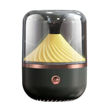 เครื่องพ่นไอน้ำอโรม่าออยล์สำหรับห้องนอน HX-930 กระจกกลม เครื่องพ่นไอน้ำอัลตราโซนิก เพิ่มความชุ่มชื้น สีดำ, ขาว, เขียว