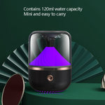 เครื่องพ่นไอน้ำอโรม่าออยล์สำหรับห้องนอน HX-930 กระจกกลม เครื่องพ่นไอน้ำอัลตราโซนิก เพิ่มความชุ่มชื้น สีดำ, ขาว, เขียว