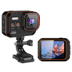 SC002-12 กล้องกีฬากลางแจ้ง 4K WiFi ดำน้ำกันน้ำ กล้องมินิ สีดำ