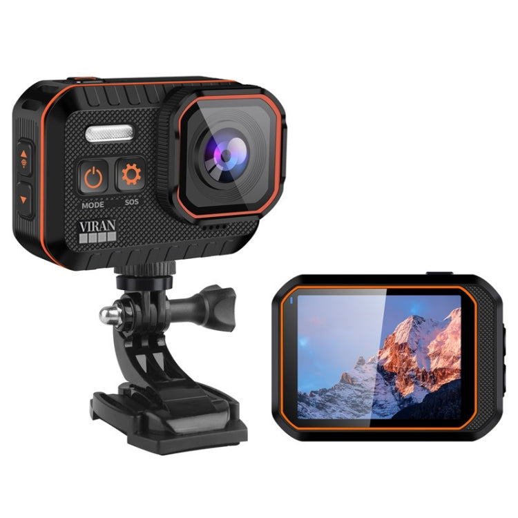 SC002-12 กล้องกีฬากลางแจ้ง 4K WiFi ดำน้ำกันน้ำ กล้องมินิ สีดำ