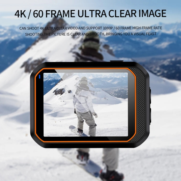 SC002-12 กล้องกีฬากลางแจ้ง 4K WiFi ดำน้ำกันน้ำ กล้องมินิ สีดำ
