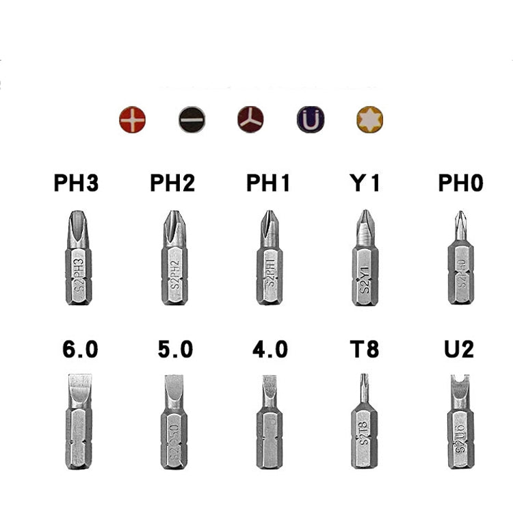 ชุดไขควงบล็อกข้อศอก 180 องศา 6.35mm พร้อมบิตไขควง 10 ชิ้น รุ่น LT001