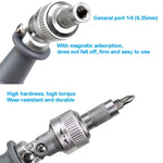 ชุดไขควงบล็อกข้อศอก 180 องศา 6.35mm พร้อมบิตไขควง 10 ชิ้น รุ่น LT001