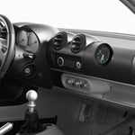 Car Clock Night Light Electronic Clock Car Decoration Quartz, Silver Border, Black Border