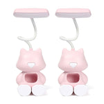 โคมไฟตั้งโต๊ะ LED พร้อมที่ใส่ปากกา FY6601 การ์ตูน 2 ชิ้น ป้องกันสายตา สำหรับหอพักนักเรียน สีชมพู, น้ำเงิน, เขียว