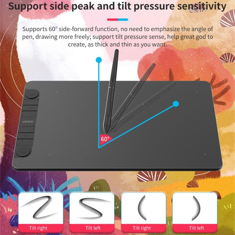 VEIKK VK1060PRO แท็บเล็ตดิจิทัล กระดานวาดภาพมือวาด กระดานวาดภาพอิเล็กทรอนิกส์ เชื่อมต่อกับโทรศัพท์มือถือได้ VK1060PRO