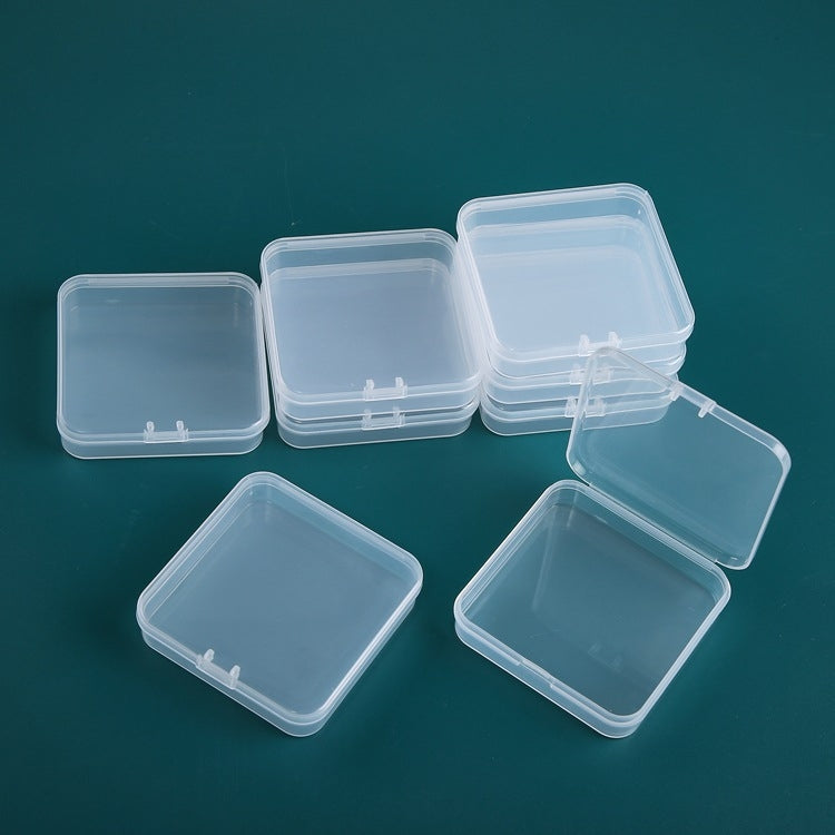 กล่องพลาสติกสี่เหลี่ยมจัตุรัส 20 ชิ้น พร้อมฝาปิด กล่องเก็บของใส PP กล่องเครื่องมือชิ้นส่วนอิเล็กทรอนิกส์ อุปกรณ์เสริมกล่อง, 20 ชิ้น สี่เหลี่ยมจัตุรัส
