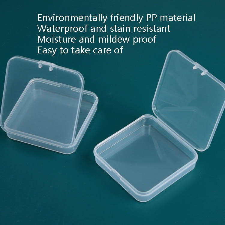 กล่องพลาสติกสี่เหลี่ยมจัตุรัส 20 ชิ้น พร้อมฝาปิด กล่องเก็บของใส PP กล่องเครื่องมือชิ้นส่วนอิเล็กทรอนิกส์ อุปกรณ์เสริมกล่อง, 20 ชิ้น สี่เหลี่ยมจัตุรัส