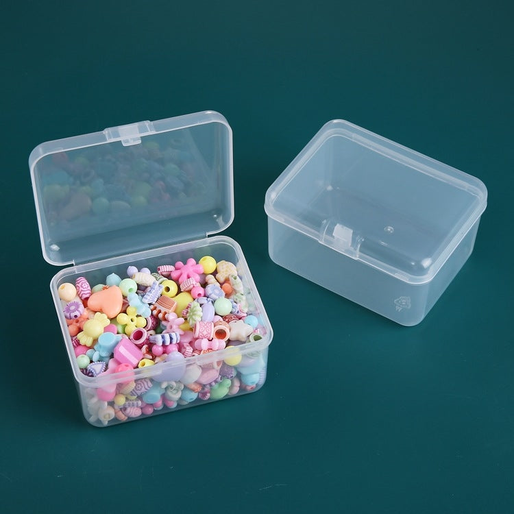 20 PCS Rectangular Plastic Box Transparent Stationery Storage Box PP Tool Parts Accessories Box, 20 PCS (Rectangular)