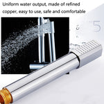 Brass Stainless Steel Hand-Held Pressurized Shower Head, Square, Round