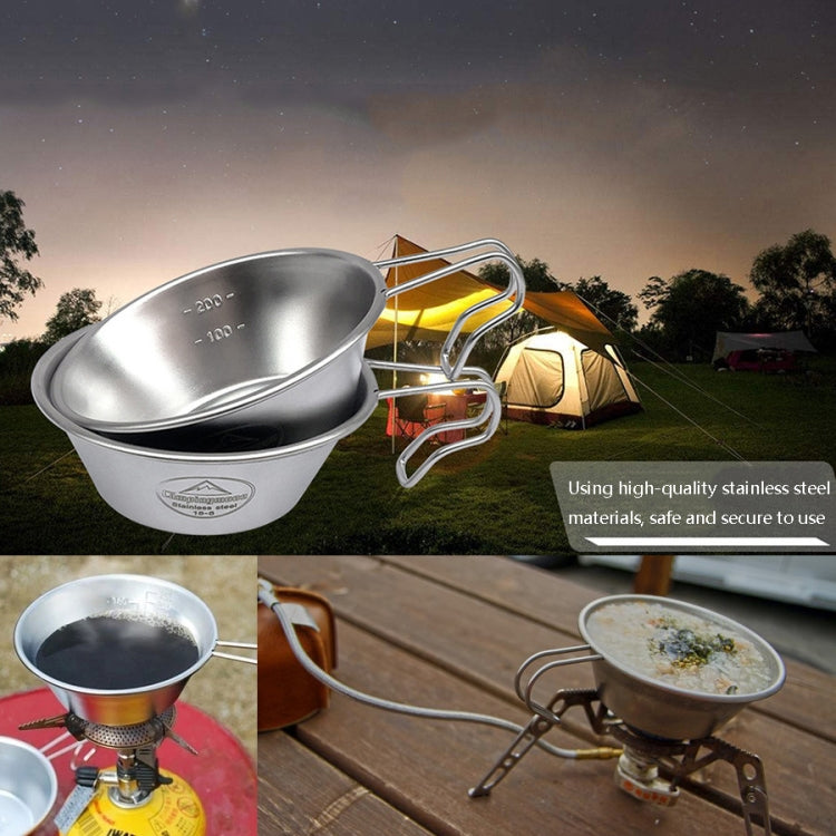 ชามสแตนเลสหนาแบบพกพา Campingmoon S220 ชุดช้อนส้อมอเนกประสงค์สำหรับแคมป์ปิ้ง