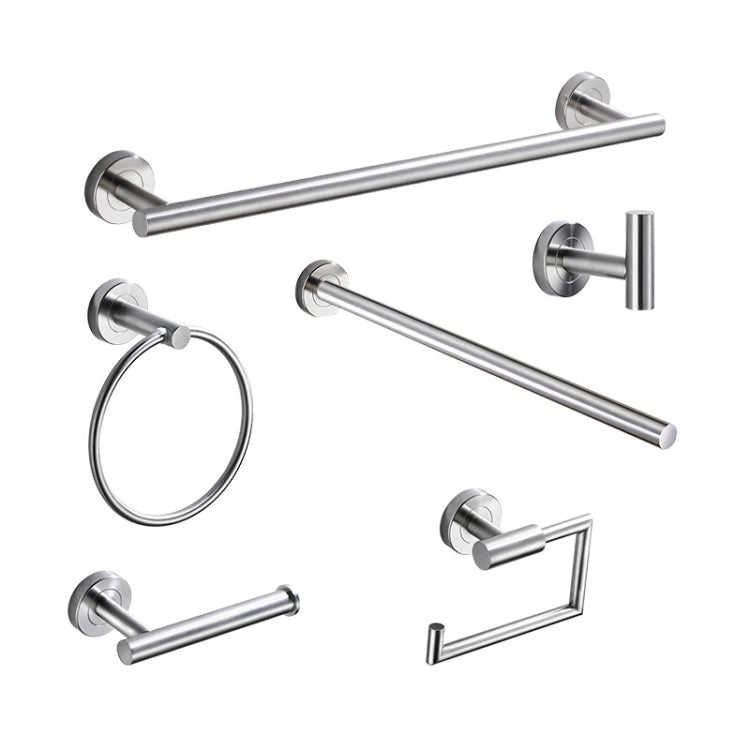 304 Stainless Steel With Grooved Bathroom Pendant Bathroom Shelf,Style:, Wire Drawing Single Rod 40cm, Wire Drawing  Towel Ring, Wire Drawing Hook, Paper Towel Holder A, Paper Towel Holder  B, Vertical Single Rod, Black Cloth Hook                      ...