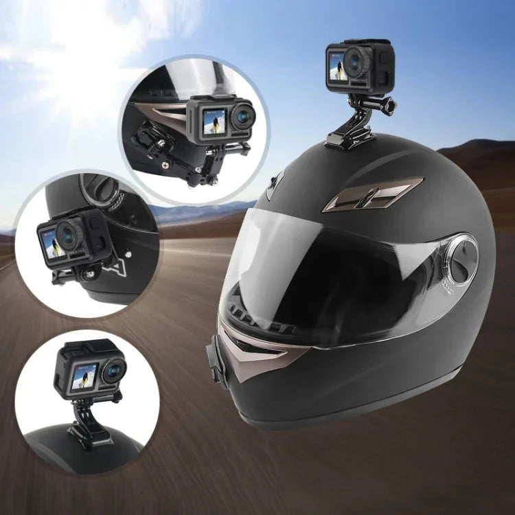 ชุดยึดแขนหลายข้อแบบติดกาวสำหรับหมวกกันน็อคจักรยาน 2 ชุด สำหรับ DJI Osmo Action, GoPro HERO9 Black / HERO8 Black /7 /6 /5 /5 Session /4 Session /4 /3+ /3 /2 /1, Xiaoyi และกล้องแอคชั่นอื่นๆ, ชุดหมวกกันน็อคจักรยานสไตล์ 3, ชุดหมวกกันน็อคจักรยานสไตล์ 4