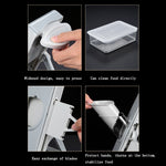 เครื่องตัดมือสำหรับครัว แบบกดและขูด สีเทาเรียบง่าย, สีฟ้าเรียบง่าย