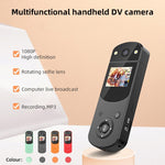 D2 กล้องวิดีโอดิจิทัลมัลติฟังก์ชัน HD 1080P กล้องกีฬา DV กล้องบันทึกภาพสดสำหรับคอมพิวเตอร์ สีแดง, เขียว, ดำ, ส้ม