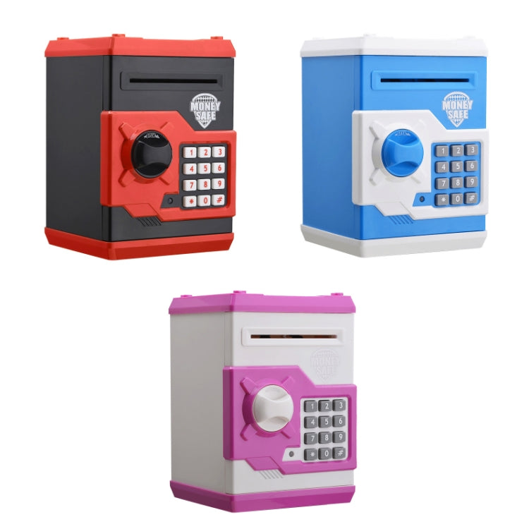 Password Safe Deposit Box Children Automatic Savings ATM Machine Toy, Black Red, White Blue, White Pink, Panda, Reddish Black, Green, Red&Black