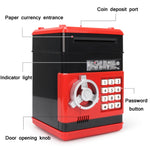 Password Safe Deposit Box Children Automatic Savings ATM Machine Toy, Black Red, White Blue, White Pink, Panda, Reddish Black, Green, Red&Black