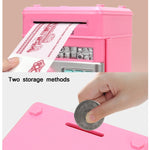 Password Safe Deposit Box Children Automatic Savings ATM Machine Toy, Black Red, White Blue, White Pink, Panda, Reddish Black, Green, Red&Black