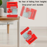 Password Safe Deposit Box Children Automatic Savings ATM Machine Toy, Black Red, White Blue, White Pink, Panda, Reddish Black, Green, Red&Black