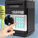 Password Safe Deposit Box Children Automatic Savings ATM Machine Toy, Black Red, White Blue, White Pink, Panda, Reddish Black, Green, Red&Black