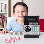 Password Safe Deposit Box Children Automatic Savings ATM Machine Toy, Black Red, White Blue, White Pink, Panda, Reddish Black, Green, Red&Black