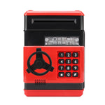 Password Safe Deposit Box Children Automatic Savings ATM Machine Toy, Black Red, White Blue, White Pink, Panda, Reddish Black, Green, Red&Black