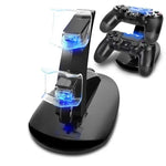 แท่นชาร์จคอนโทรลเลอร์ LED พร้อมพอร์ต USB คู่ สำหรับ PS4 / PS4 Pro / PS4 Slim, สำหรับ PS4 / PS4 Pro / PS4 Slim