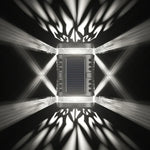 ไฟผนังอัตโนมัติพลังงานแสงอาทิตย์ HP-2106 80LM 2 LED สำหรับกลางแจ้ง เซนเซอร์แสง, แสงขาว, แสงอุ่น, แสงสีสัน