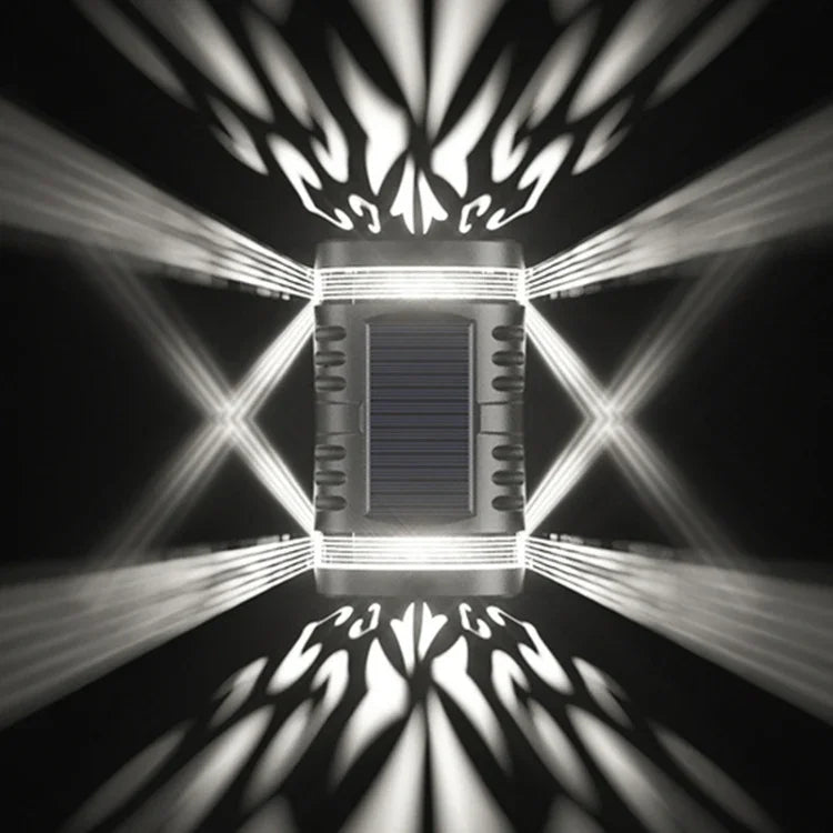 ไฟผนังอัตโนมัติพลังงานแสงอาทิตย์ HP-2106 80LM 2 LED สำหรับกลางแจ้ง เซนเซอร์แสง, แสงขาว, แสงอุ่น, แสงสีสัน