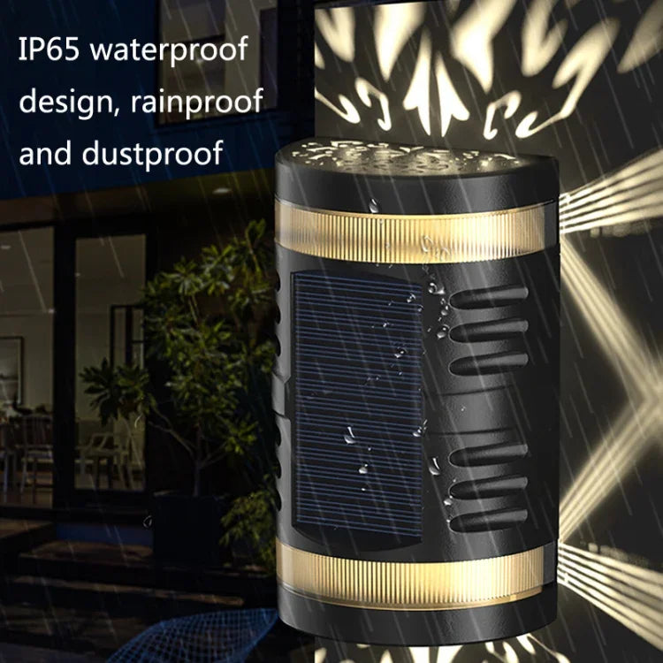 ไฟผนังอัตโนมัติพลังงานแสงอาทิตย์ HP-2106 80LM 2 LED สำหรับกลางแจ้ง เซนเซอร์แสง, แสงขาว, แสงอุ่น, แสงสีสัน