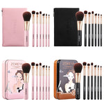 ชุดแปรงแต่งหน้า ZOREYA ZS744 7-in-1 เครื่องมือความงาม พร้อมกระเป๋า สีชมพู + กระเป๋า, สีดำ + กระเป๋า, สีชมพู + กล่องเหล็ก, สีดำ + กล่องเหล็ก