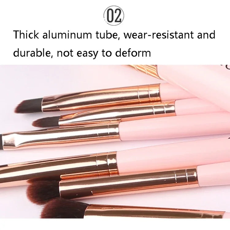 ชุดแปรงแต่งหน้า ZOREYA ZS744 7-in-1 เครื่องมือความงาม พร้อมกระเป๋า สีชมพู + กระเป๋า, สีดำ + กระเป๋า, สีชมพู + กล่องเหล็ก, สีดำ + กล่องเหล็ก