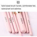 ชุดแปรงแต่งหน้า ZOREYA ZS744 7-in-1 เครื่องมือความงาม พร้อมกระเป๋า สีชมพู + กระเป๋า, สีดำ + กระเป๋า, สีชมพู + กล่องเหล็ก, สีดำ + กล่องเหล็ก