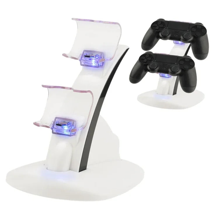 แท่นชาร์จและที่จับคอนโทรลเลอร์ LED Micro Dual IPPLAY พร้อมพอร์ต Micro USB ชาร์จเร็ว สำหรับคอนโทรลเลอร์ PS4, สำหรับคอนโทรลเลอร์ Xbox One