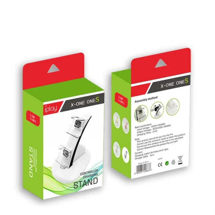 แท่นชาร์จและที่จับคอนโทรลเลอร์ LED Micro Dual IPPLAY พร้อมพอร์ต Micro USB ชาร์จเร็ว สำหรับคอนโทรลเลอร์ PS4, สำหรับคอนโทรลเลอร์ Xbox One