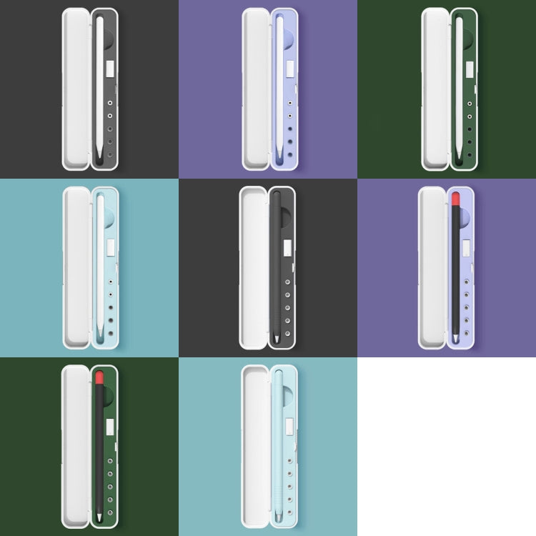 กล่องเก็บปากกาสไตลัสซิลิโคน สำหรับ Apple Pencil 1 / 2, ขนาด:, 8 มม. (สีดำกราไฟต์), 8 มม. (สีม่วงกานพลู), 8 มม. (สีเขียวกลางคืนเข้ม), 8 มม. (สีน้ำแข็งฟ้า), 10 มม. (สีดำกราไฟต์), 10 มม. (สีม่วงกานพลู), 10 มม. (สีเขียวกลางคืนเข้ม)